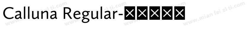 Calluna Regular字体转换